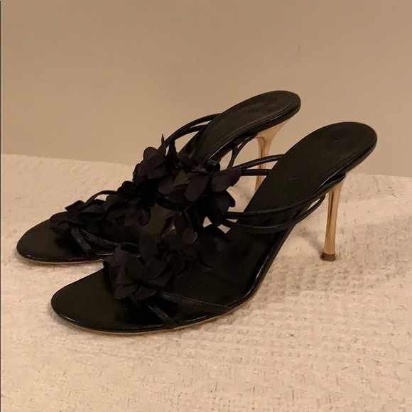 Celine Strappy Sandal with Gold Heel - Picture 2 of 5